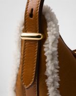 Prada Arqué Small Shearling Shoulder Bag - Image 3